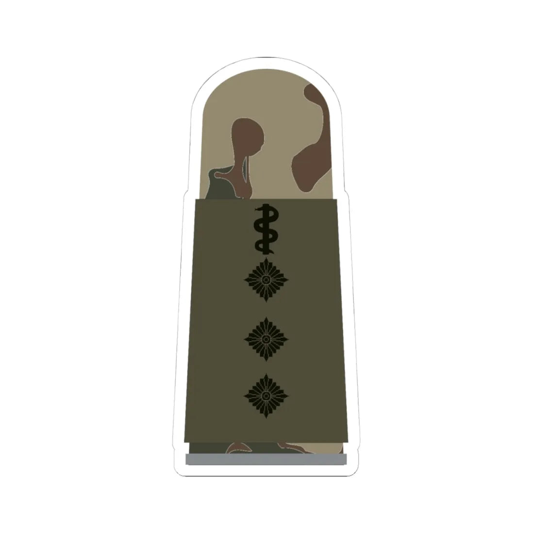 HA OS3 43b Stabsarzt HFlg HMx L (Military Rank) STICKER Vinyl Kiss-Cut Decal 4 Inch White - The Sticker Space
