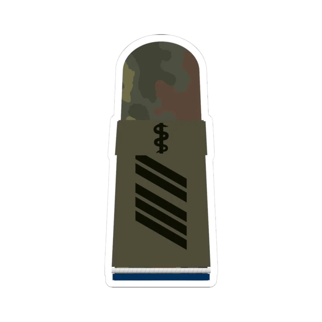 HA OS5 16 Oberstabsgefreiter SanOA San HM R (Military Rank) STICKER Vinyl Kiss-Cut Decal 3 Inch White - The Sticker Space