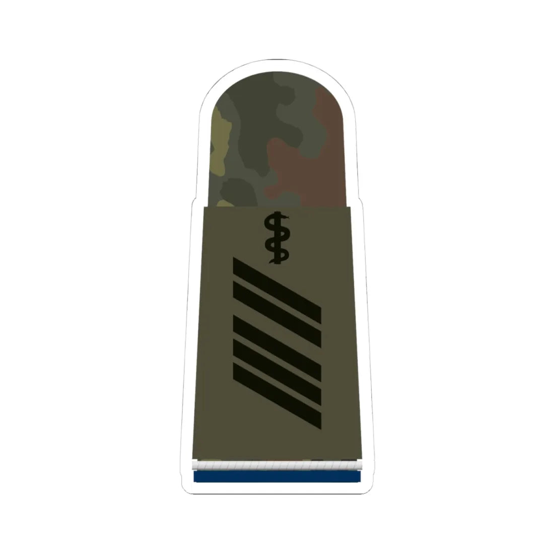 HA OS5 16 Oberstabsgefreiter SanOA San HMx R (Military Rank) STICKER Vinyl Kiss-Cut Decal 4 Inch White - The Sticker Space