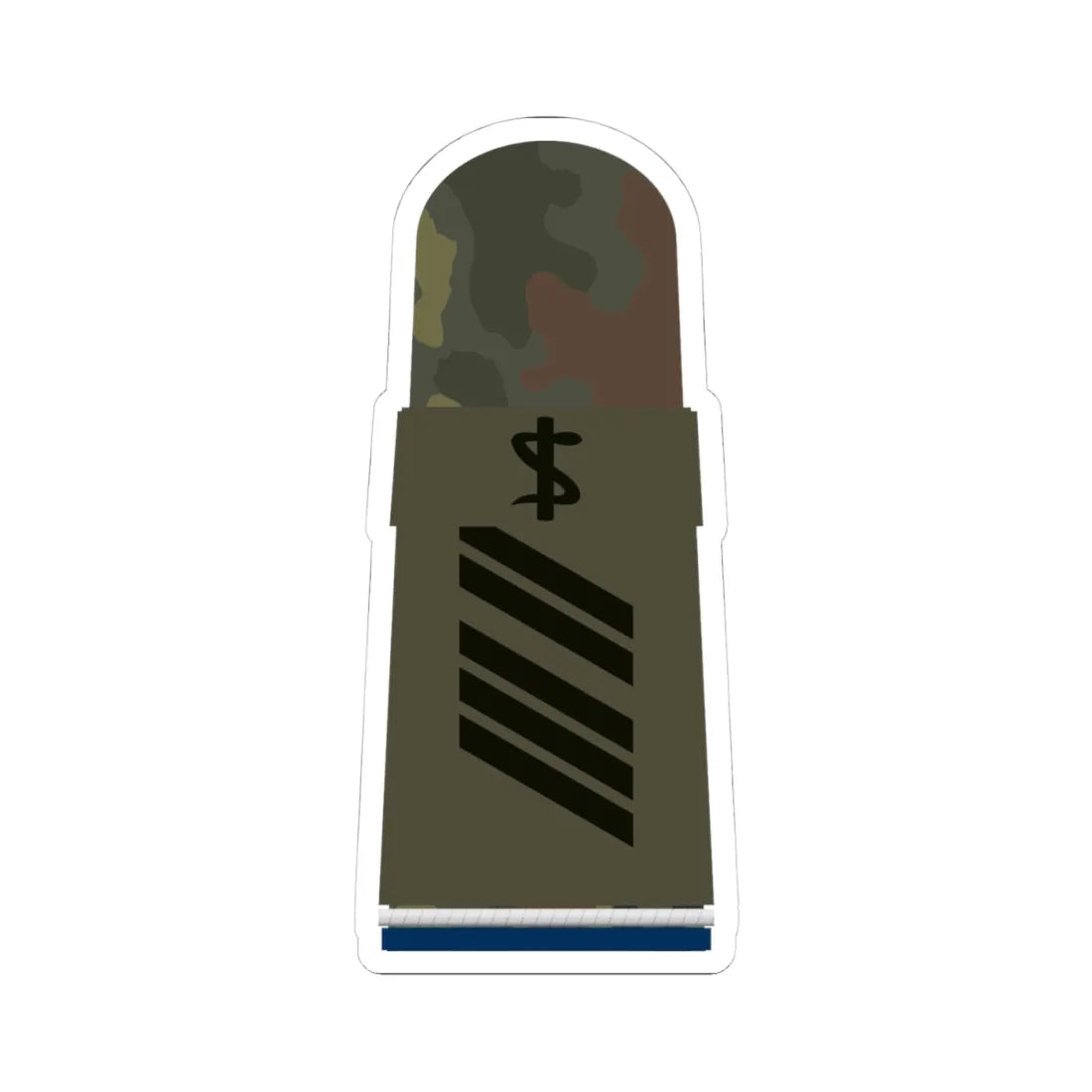 HA OS5 16 Oberstabsgefreiter SanOA San ZM R (Germany) (Military Rank) STICKER Vinyl Kiss-Cut Decal 4 Inch White - The Sticker Space