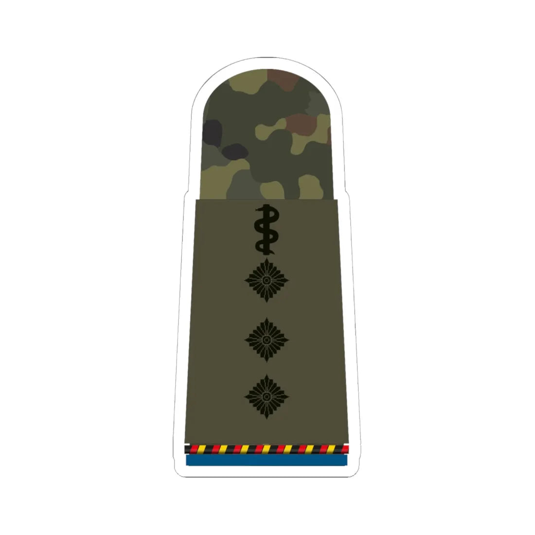 HA OS5 43b Stabsarzt d.R HLog HMx L (Germany) (Military Rank) STICKER Vinyl Kiss-Cut Decal 6 Inch White - The Sticker Space