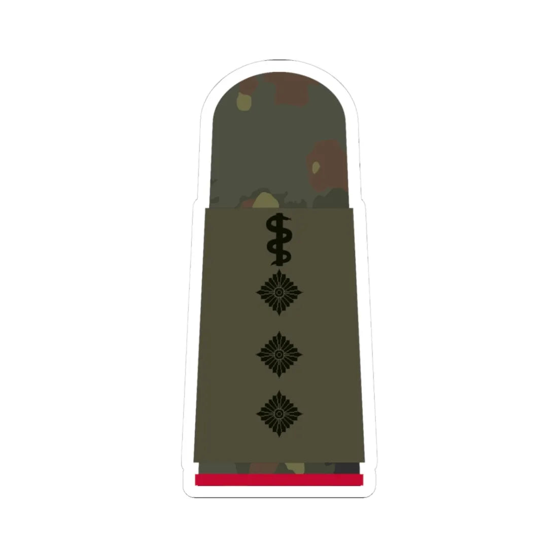 HA OS5 43b Stabsarzt i.G. HMx R (Military Rank) STICKER Vinyl Kiss-Cut Decal 3 Inch White - The Sticker Space