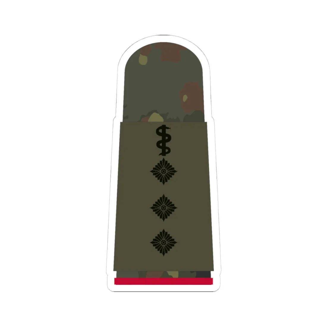HA OS5 43b Stabsarzt i.G. HMx R (Military Rank) STICKER Vinyl Kiss-Cut Decal 4 Inch White - The Sticker Space