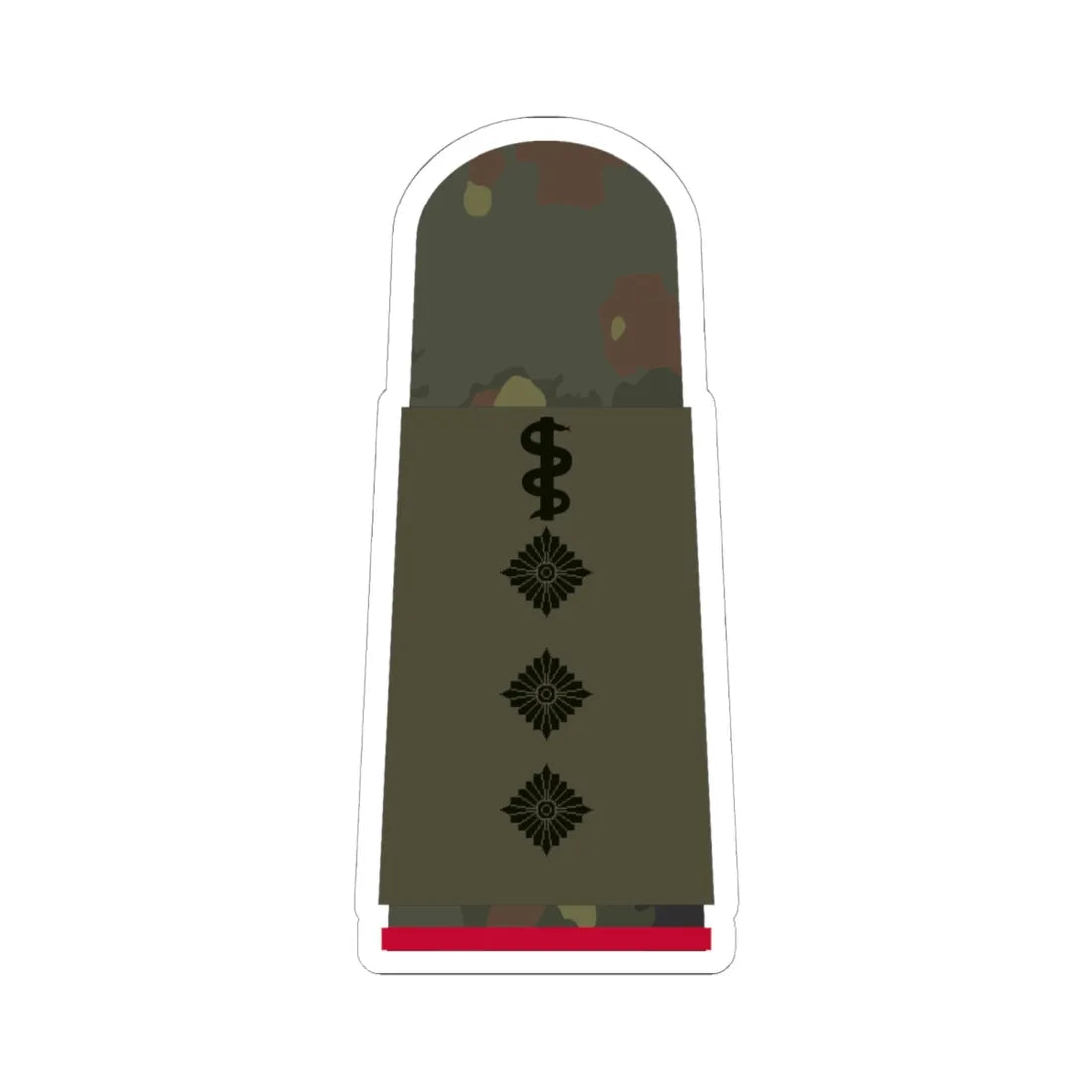 HA OS5 43b Stabsarzt i.G. HMx R (Military Rank) STICKER Vinyl Kiss-Cut Decal 6 Inch White - The Sticker Space