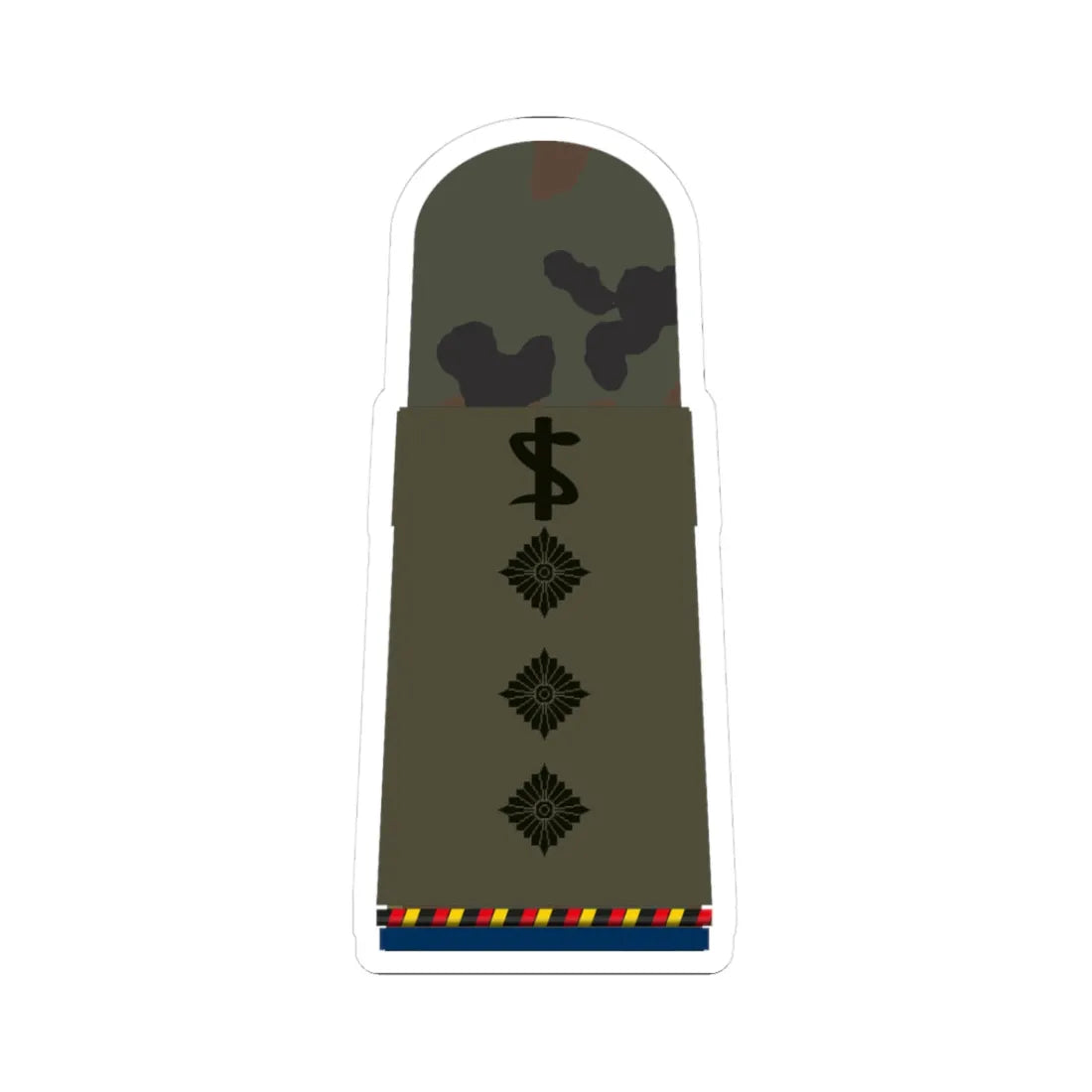 HA OS5 43c Stabsarzt d.R. San ZM R (Military Rank) STICKER Vinyl Kiss-Cut Decal 3 Inch White - The Sticker Space