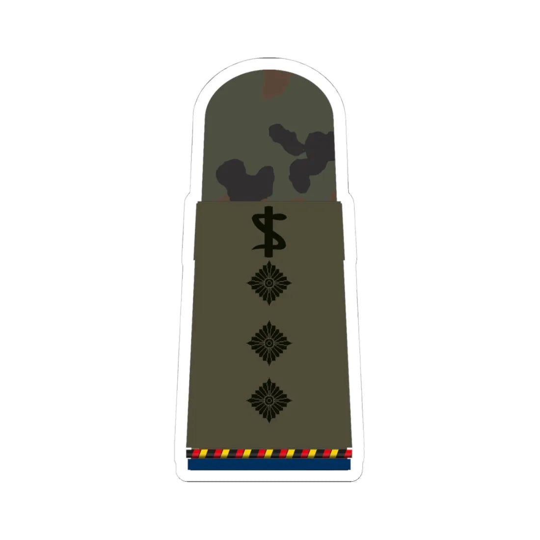 HA OS5 43c Stabsarzt d.R. San ZM R (Military Rank) STICKER Vinyl Kiss-Cut Decal 4 Inch White - The Sticker Space