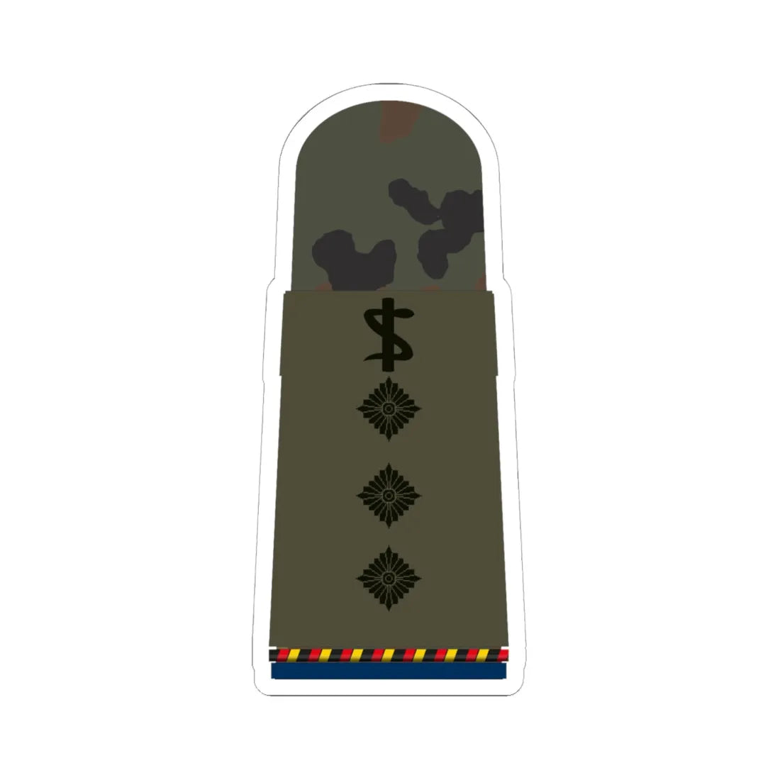 HA OS5 43c Stabsarzt d.R. San ZM R (Military Rank) STICKER Vinyl Kiss-Cut Decal 6 Inch White - The Sticker Space