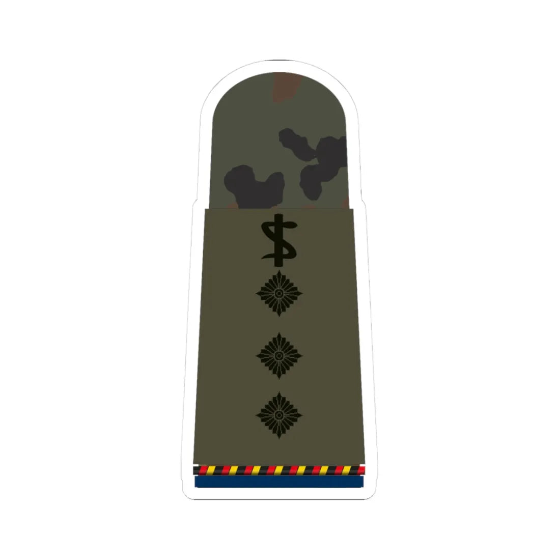 HA OS5 43c Stabsarzt d.R. San ZMx R (Military Rank) STICKER Vinyl Kiss-Cut Decal 3 Inch White - The Sticker Space