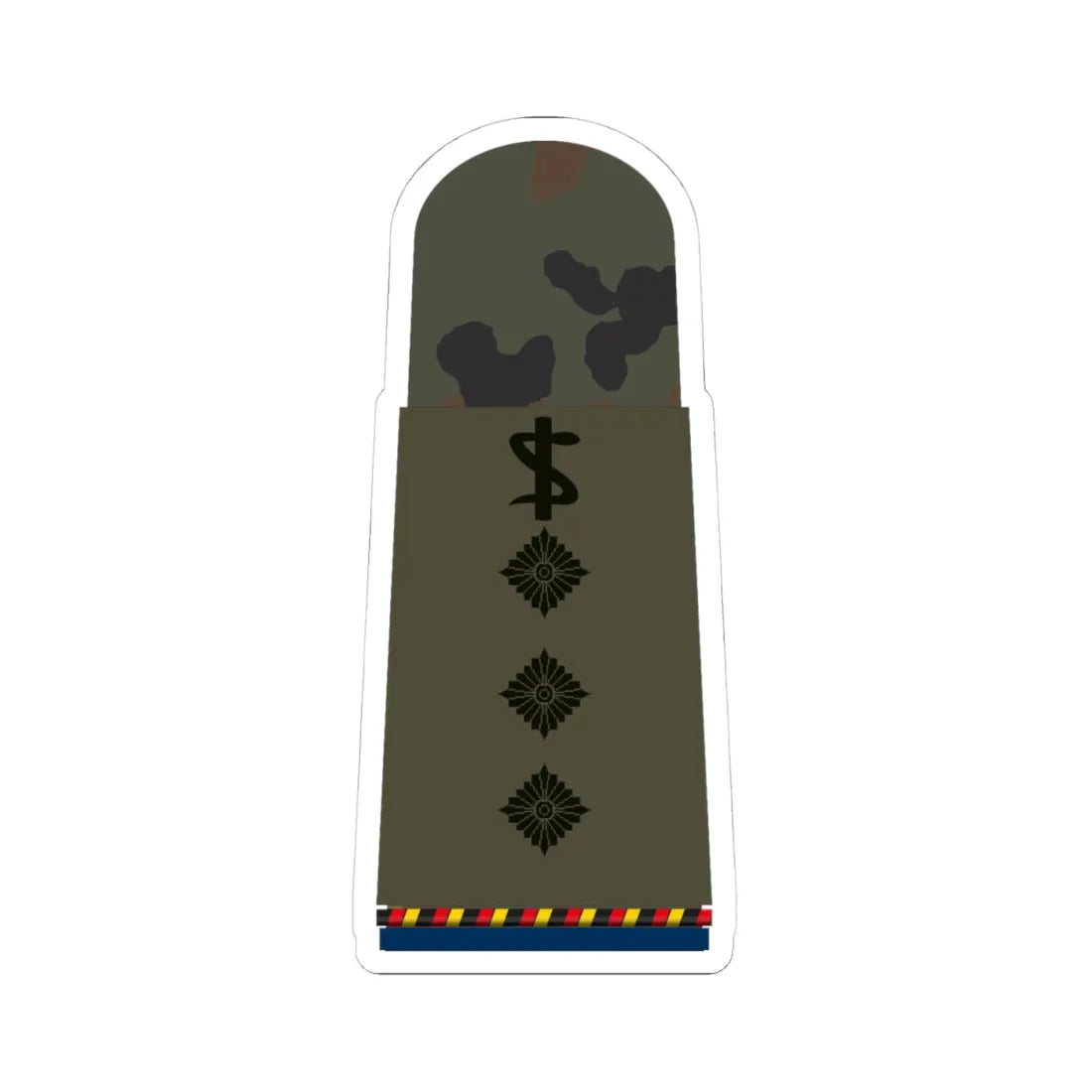 HA OS5 43c Stabsarzt d.R. San ZMx R (Military Rank) STICKER Vinyl Kiss-Cut Decal 4 Inch White - The Sticker Space
