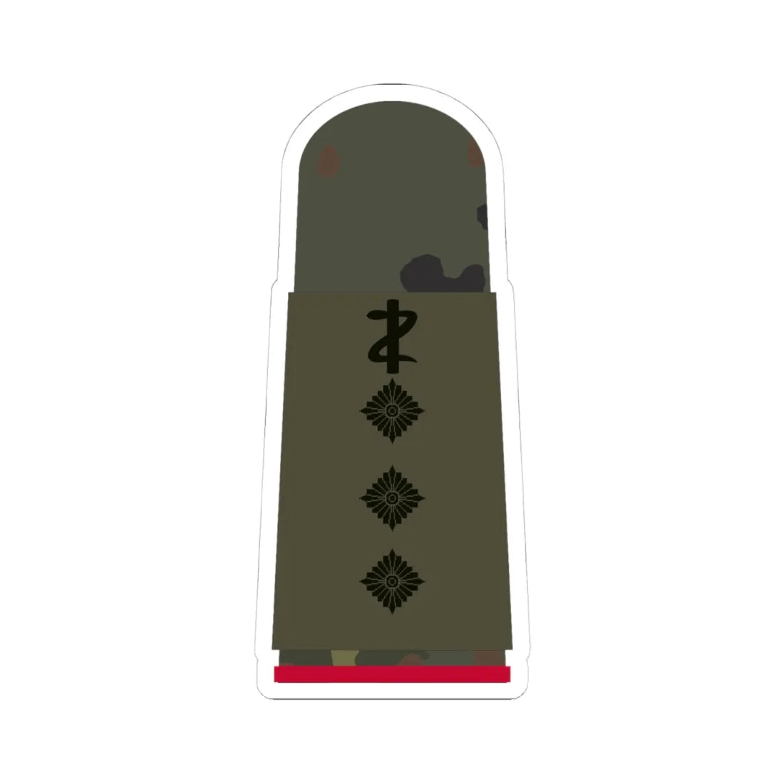 HA OS5 43c Stabsarzt i.G. ZMx L (Military Rank) STICKER Vinyl Kiss-Cut Decal 4 Inch White - The Sticker Space