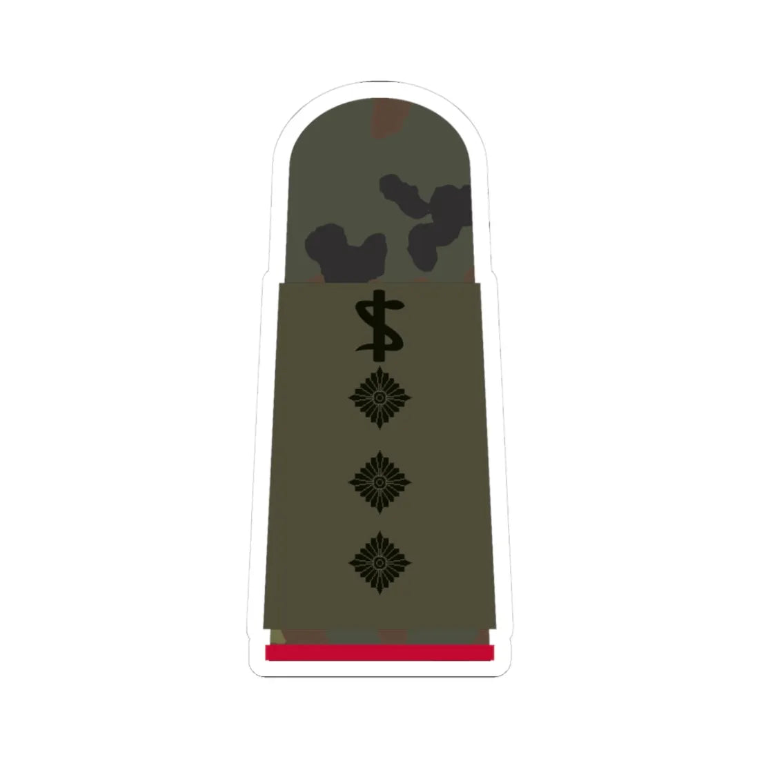 HA OS5 43c Stabsarzt i.G. ZMx R (Military Rank) STICKER Vinyl Kiss-Cut Decal 3 Inch White - The Sticker Space