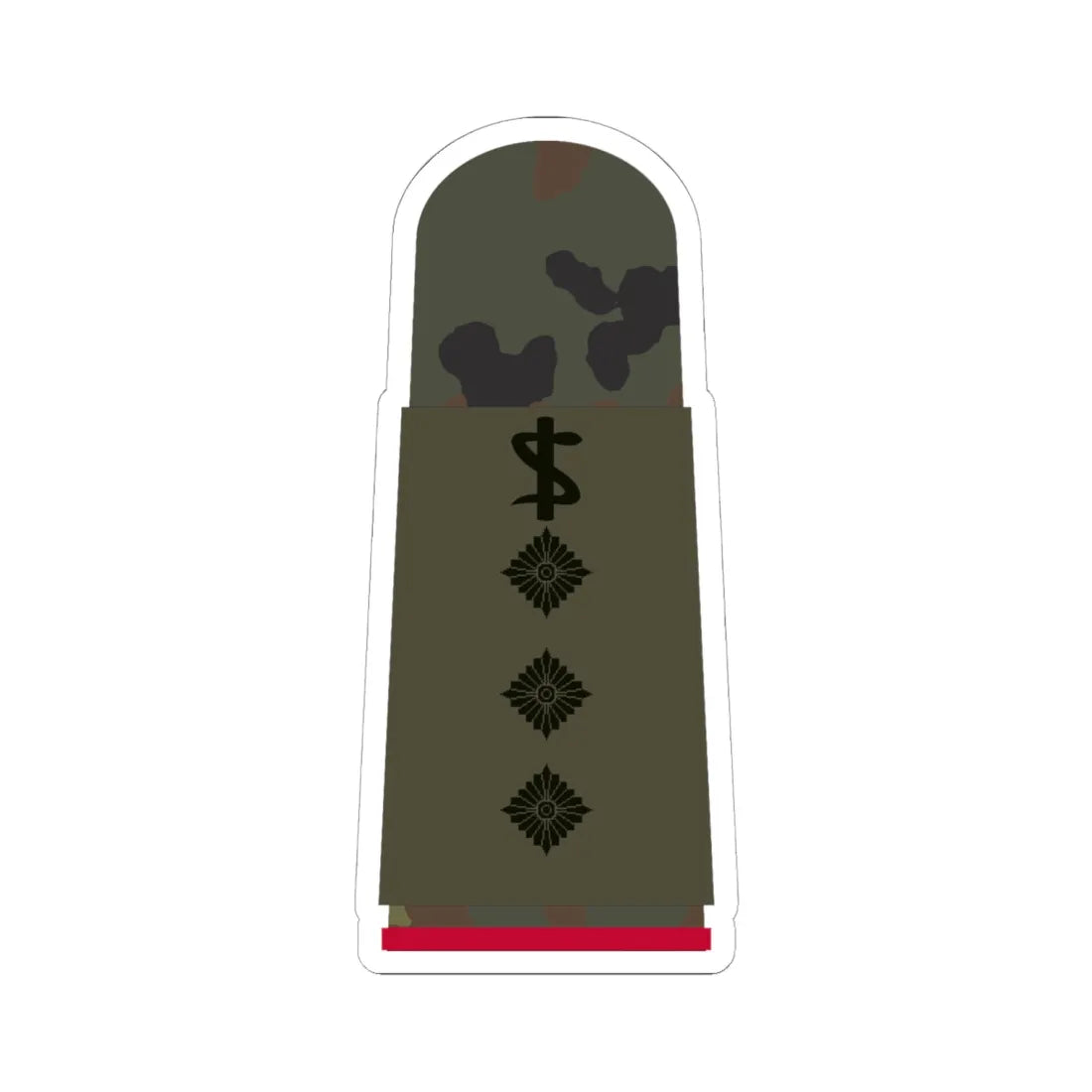 HA OS5 43c Stabsarzt i.G. ZMx R (Military Rank) STICKER Vinyl Kiss-Cut Decal 6 Inch White - The Sticker Space