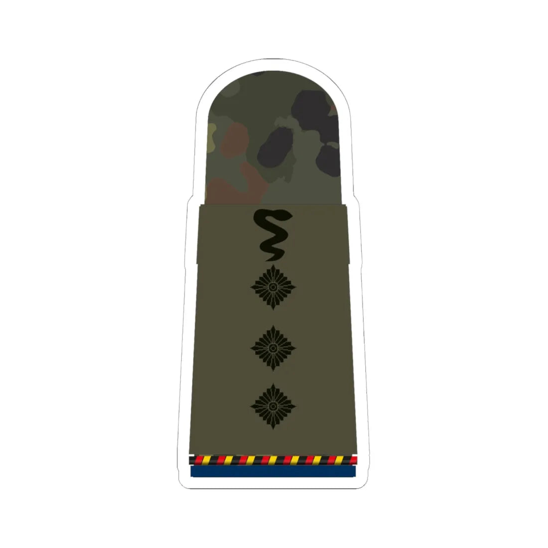 HA OS5 43e Stabsveterinär d.R. San TM R (Military Rank) STICKER Vinyl Kiss-Cut Decal 6 Inch White - The Sticker Space