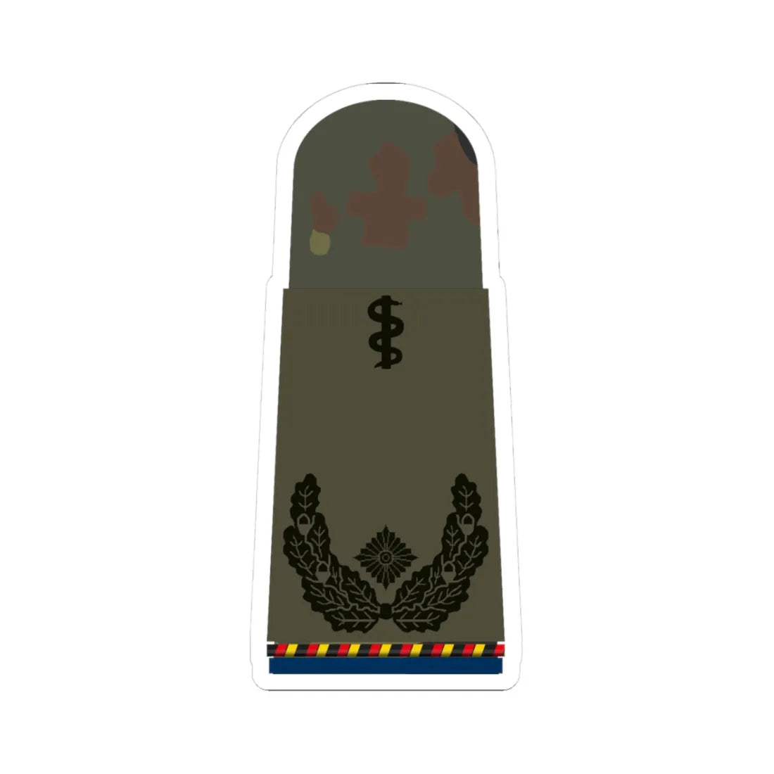 HA OS5 51b Oberstabsarzt d.R San HMx R (Military Rank) STICKER Vinyl Kiss-Cut Decal 3 Inch White - The Sticker Space
