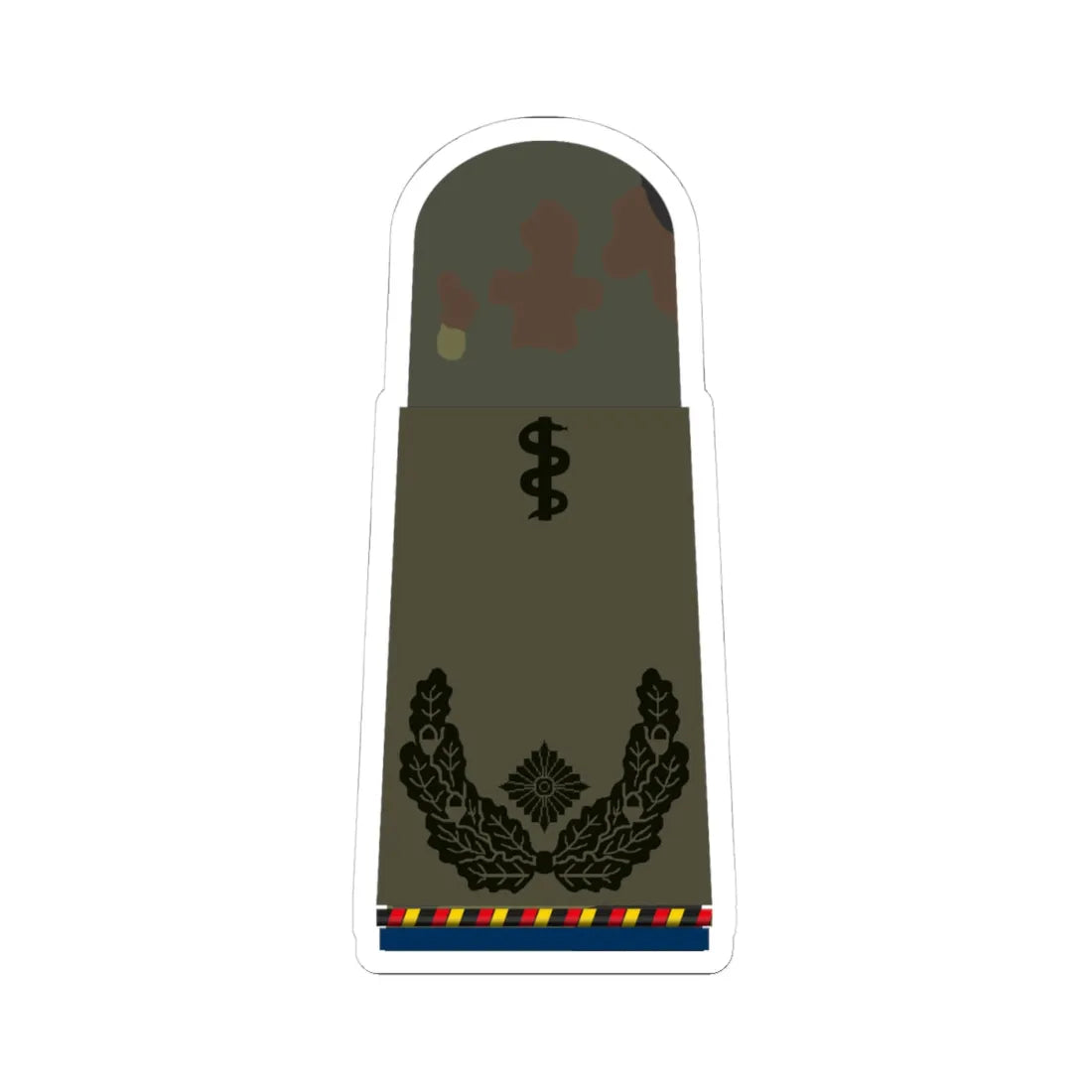 HA OS5 51b Oberstabsarzt d.R San HMx R (Military Rank) STICKER Vinyl Kiss-Cut Decal 4 Inch White - The Sticker Space