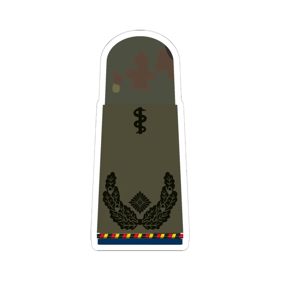 HA OS5 51b Oberstabsarzt d.R San HMx R (Military Rank) STICKER Vinyl Kiss-Cut Decal 6 Inch White - The Sticker Space