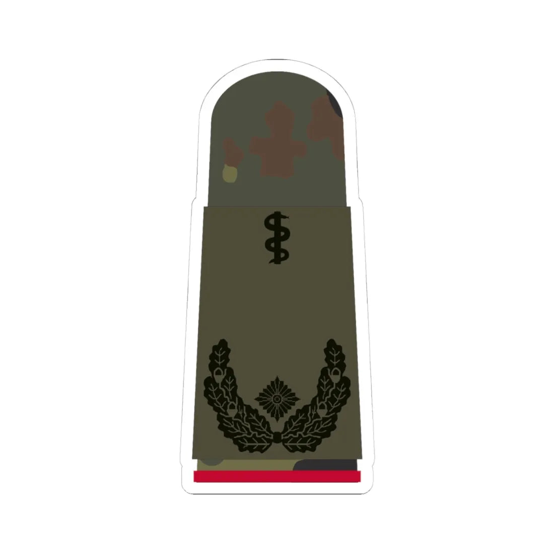 HA OS5 51b Oberstabsarzt i.G. HMx R (Military Rank) STICKER Vinyl Kiss-Cut Decal 4 Inch White - The Sticker Space