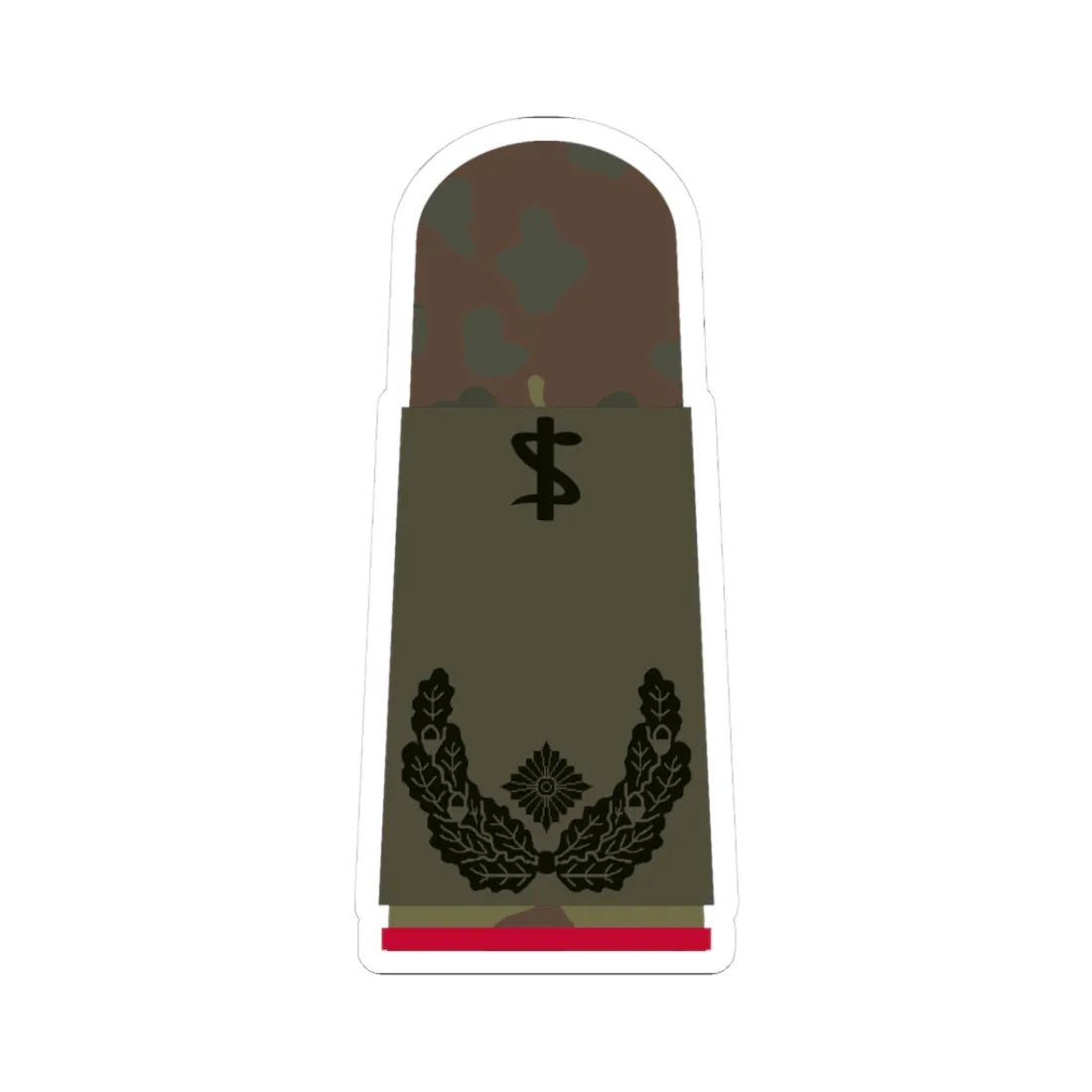 HA OS5 51c Oberstabsarzt i.G. ZMx R (Military Rank) STICKER Vinyl Kiss-Cut Decal 3 Inch White - The Sticker Space
