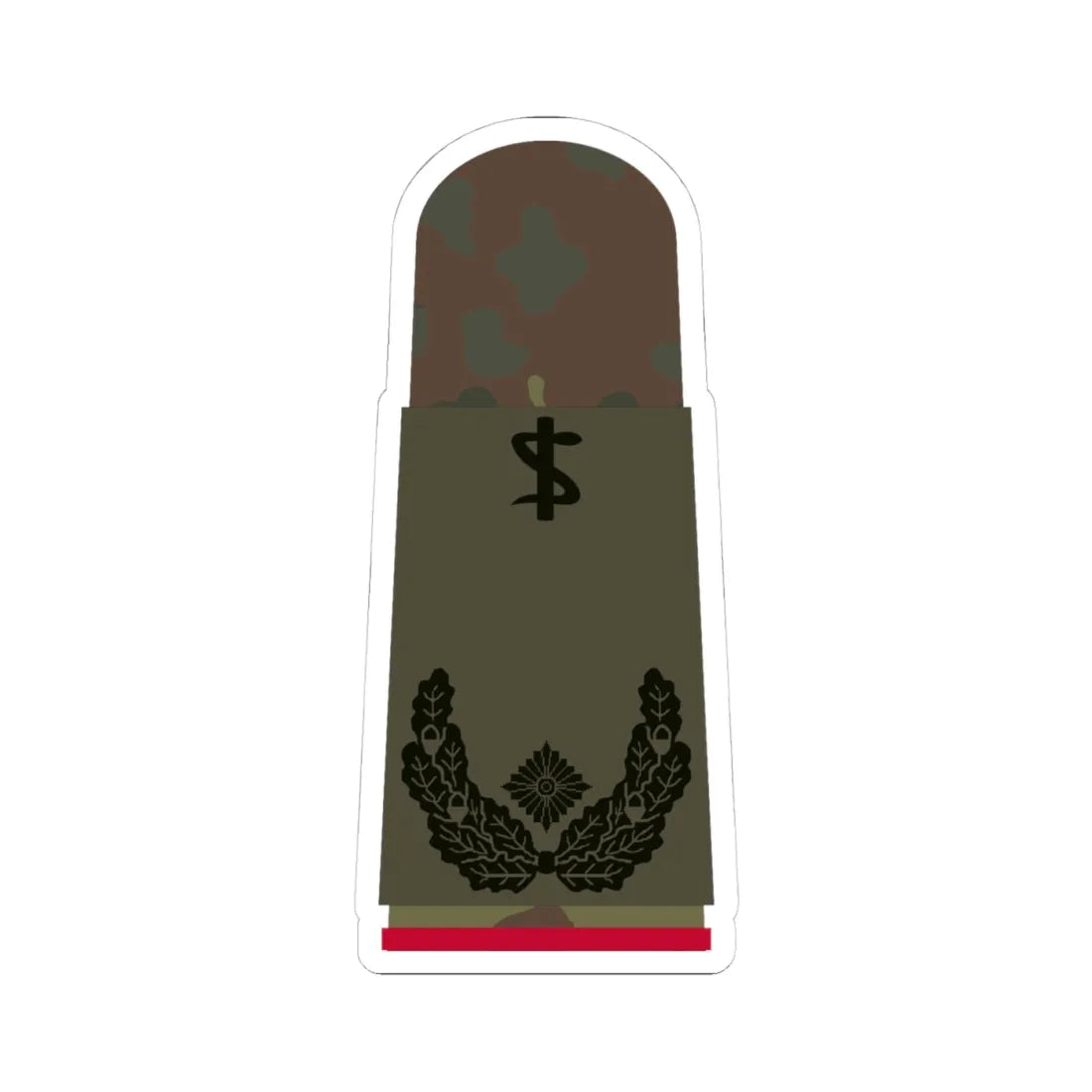 HA OS5 51c Oberstabsarzt i.G. ZMx R (Military Rank) STICKER Vinyl Kiss-Cut Decal 4 Inch White - The Sticker Space