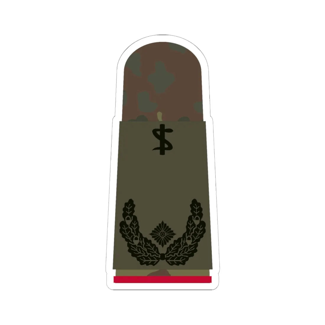 HA OS5 51c Oberstabsarzt i.G. ZMx R (Military Rank) STICKER Vinyl Kiss-Cut Decal 6 Inch White - The Sticker Space