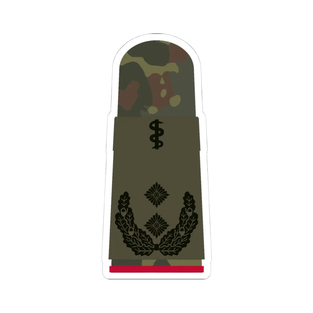 HA OS5 52b Oberfeldarzt i.G. HM R (Germany) (Military Rank) STICKER Vinyl Kiss-Cut Decal 4 Inch White - The Sticker Space