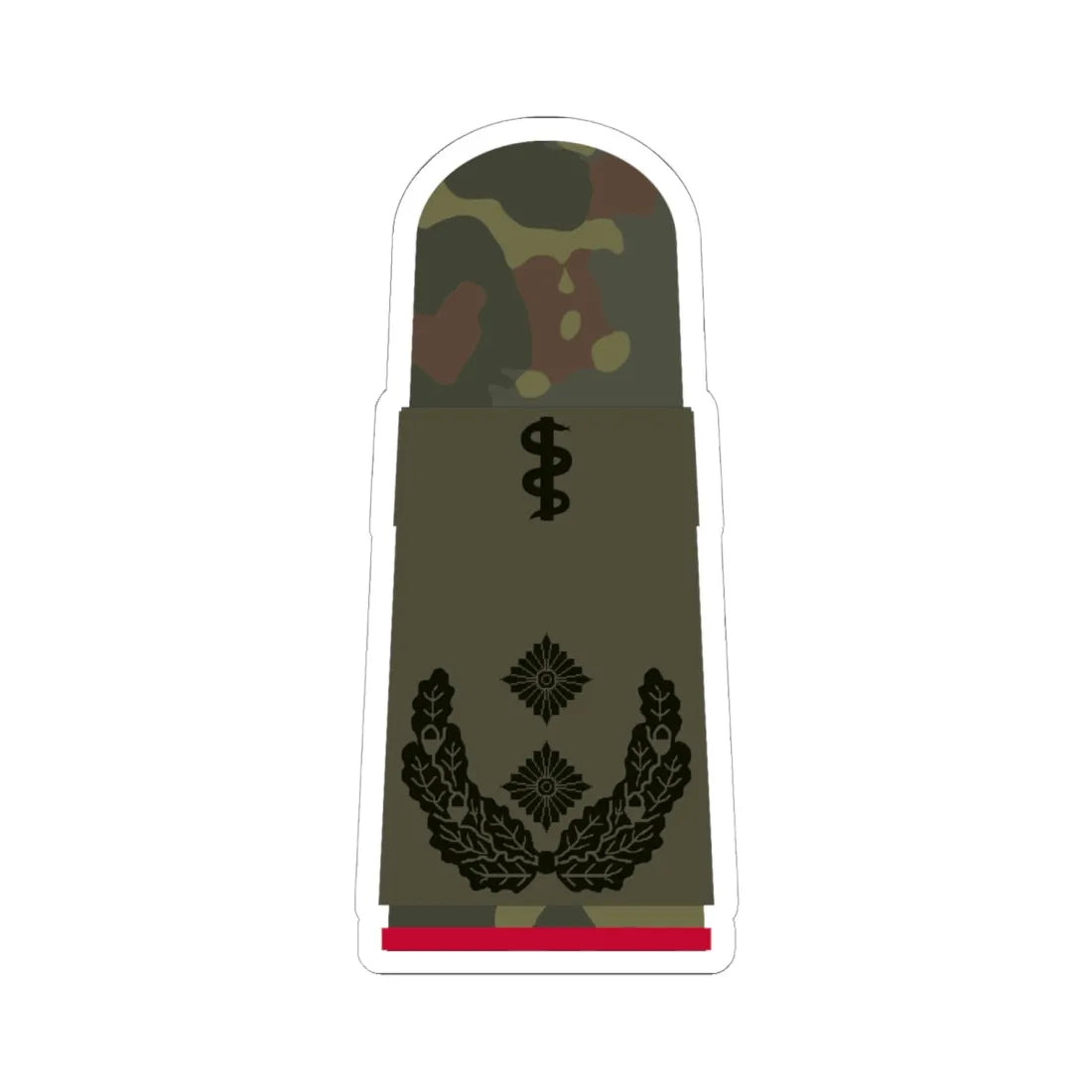 HA OS5 52b Oberfeldarzt i.G. HM R (Military Rank) STICKER Vinyl Kiss-Cut Decal 6 Inch White - The Sticker Space