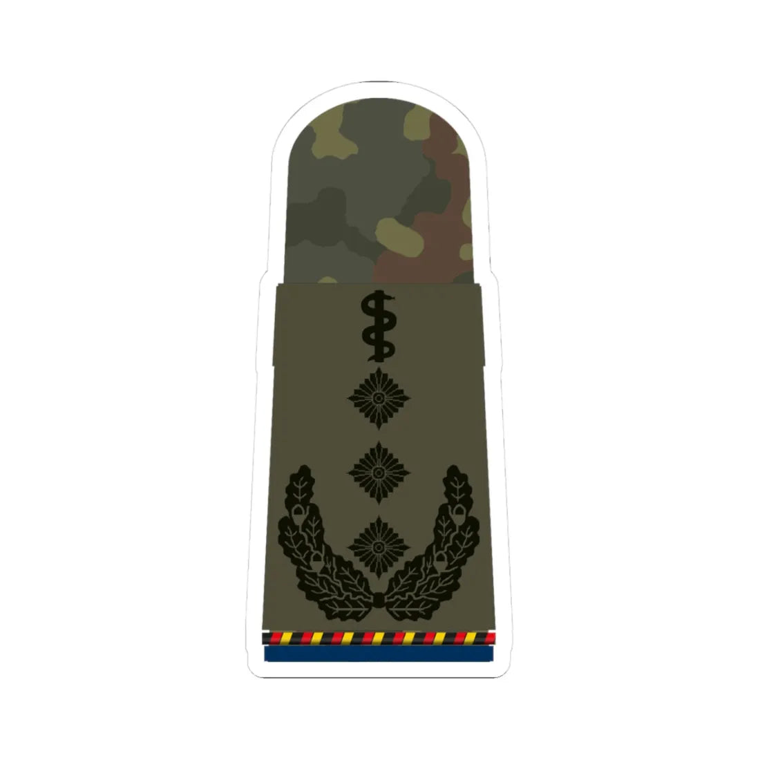 HA OS5 53b Oberstarzt d.R. San HM R (Military Rank) STICKER Vinyl Kiss-Cut Decal 3 Inch White - The Sticker Space