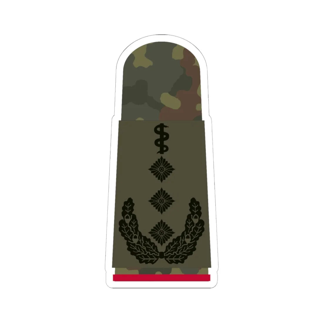 HA OS5 53b Oberstarzt i.G. HMx R (Military Rank) STICKER Vinyl Kiss-Cut Decal 6 Inch White - The Sticker Space