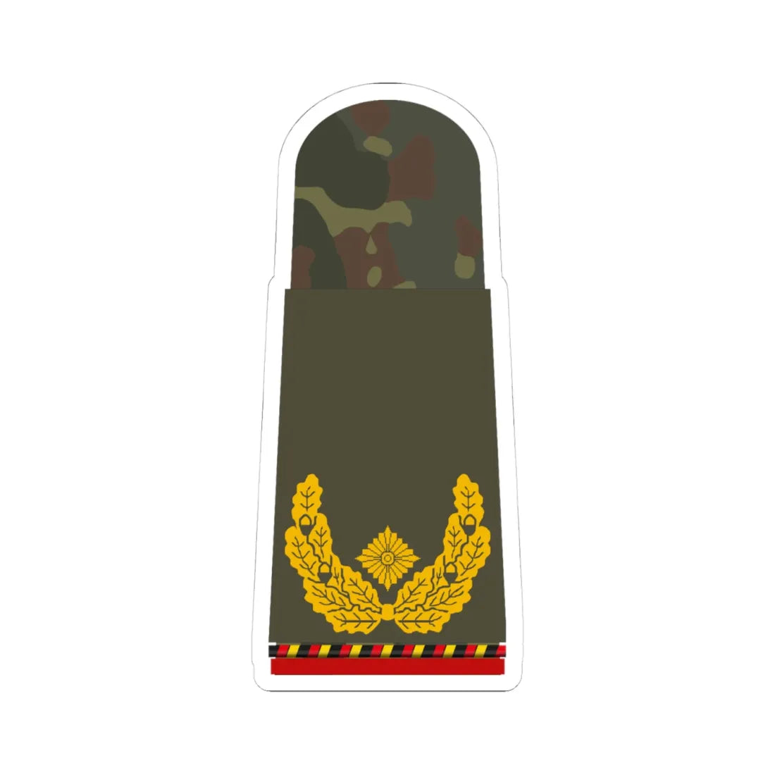 HA OS5 61 Brigadegeneral a.D. (Germany) (Military Rank) STICKER Vinyl Kiss-Cut Decal 4 Inch White - The Sticker Space