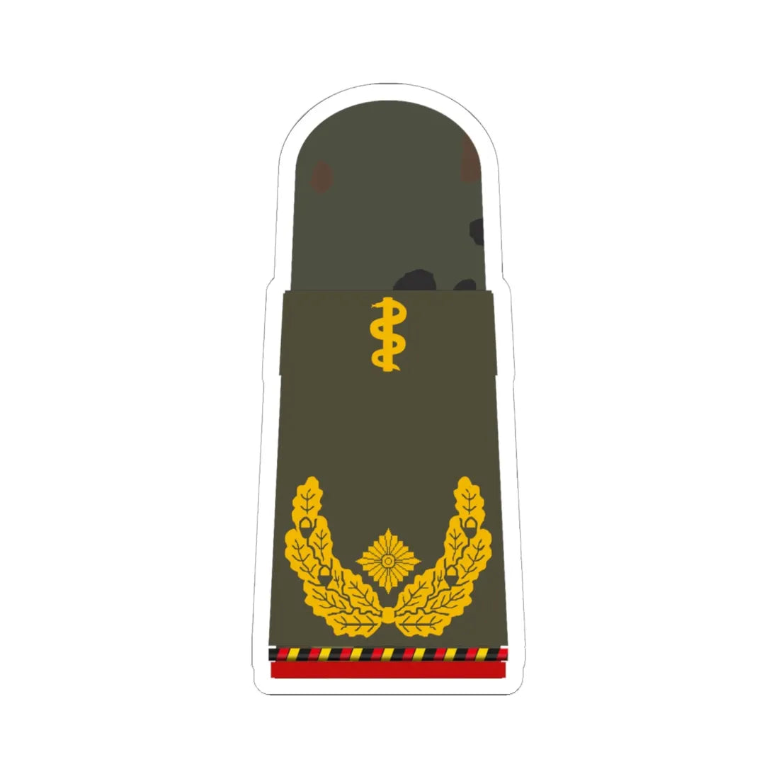 HA OS5 61b Generalarzt a.D. HM L (Germany) (Military Rank) STICKER Vinyl Kiss-Cut Decal 6 Inch White - The Sticker Space