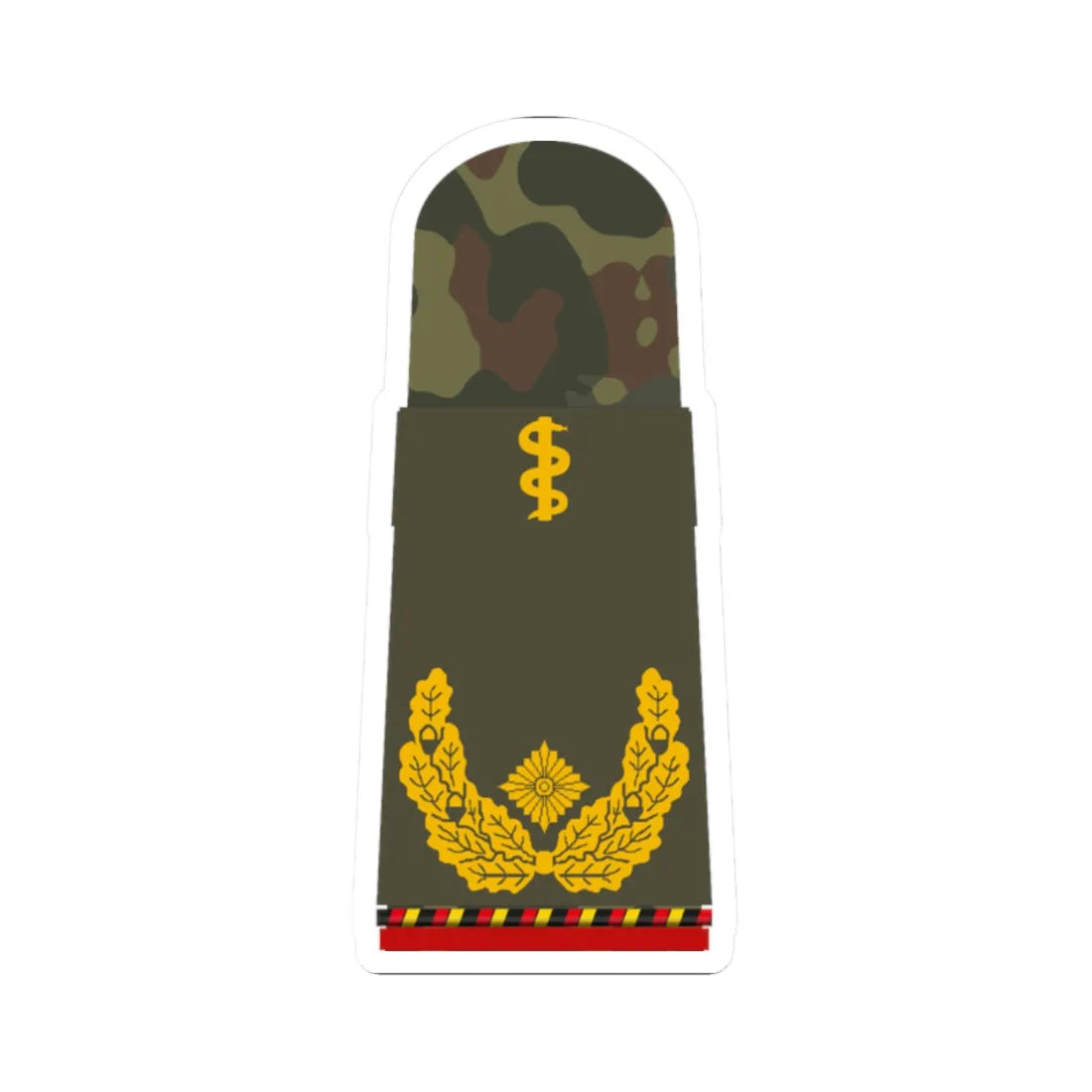 HA OS5 61b Generalarzt a.D. HM R (Military Rank) STICKER Vinyl Kiss-Cut Decal 2 Inch White - The Sticker Space