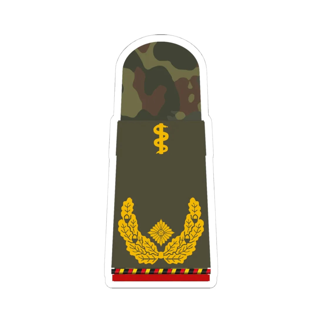 HA OS5 61b Generalarzt a.D. HM R (Military Rank) STICKER Vinyl Kiss-Cut Decal 4 Inch White - The Sticker Space