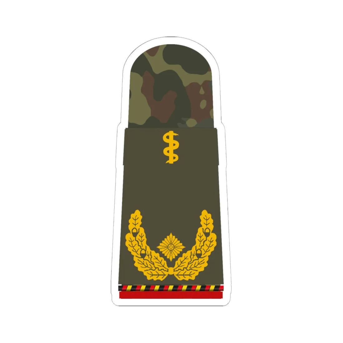 HA OS5 61b Generalarzt a.D. HM R (Military Rank) STICKER Vinyl Kiss-Cut Decal 6 Inch White - The Sticker Space