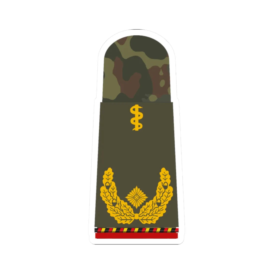 HA OS5 61b Generalarzt a.D. HMx R (Military Rank) STICKER Vinyl Kiss-Cut Decal 2 Inch White - The Sticker Space