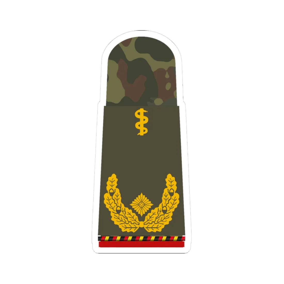 HA OS5 61b Generalarzt a.D. HMx R (Military Rank) STICKER Vinyl Kiss-Cut Decal 3 Inch White - The Sticker Space