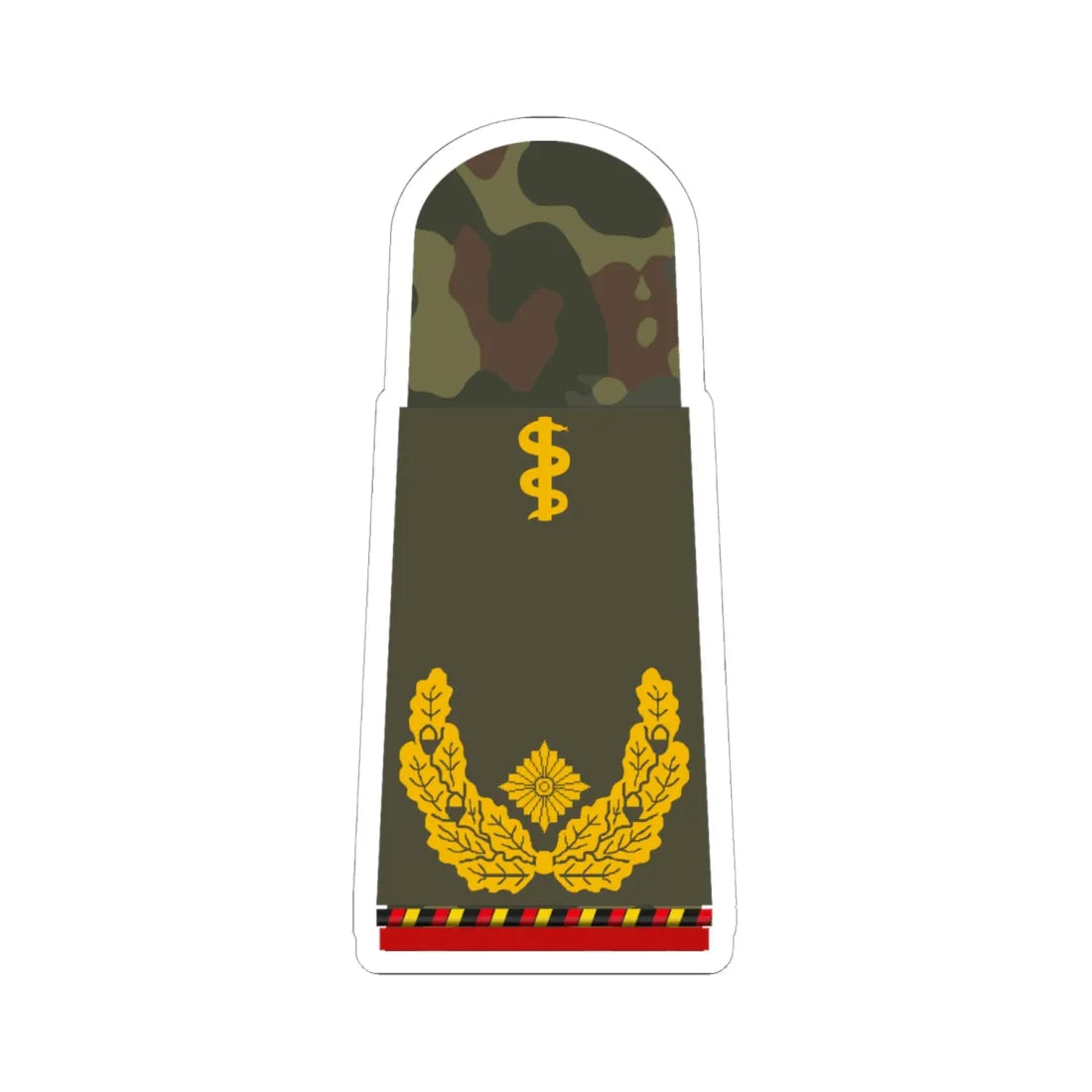 HA OS5 61b Generalarzt a.D. HMx R (Military Rank) STICKER Vinyl Kiss-Cut Decal 6 Inch White - The Sticker Space