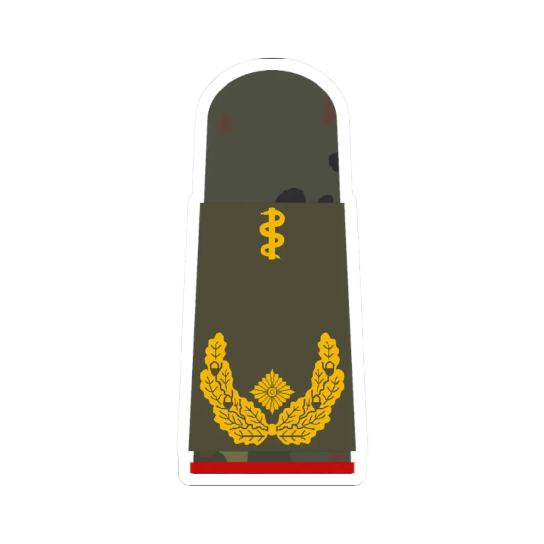 HA OS5 61b Generalarzt HMx L (Military Rank) STICKER Vinyl Kiss-Cut Decal 2 Inch White - The Sticker Space
