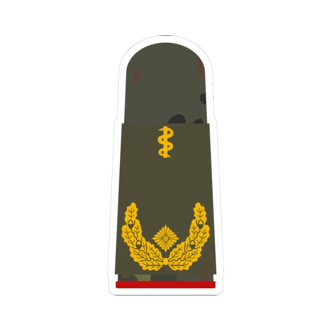 HA OS5 61b Generalarzt HMx L (Military Rank) STICKER Vinyl Kiss-Cut Decal 3 Inch White - The Sticker Space