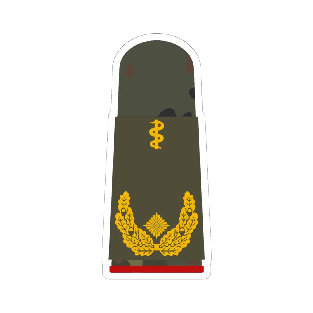 HA OS5 61b Generalarzt HMx L (Military Rank) STICKER Vinyl Kiss-Cut Decal 6 Inch White - The Sticker Space