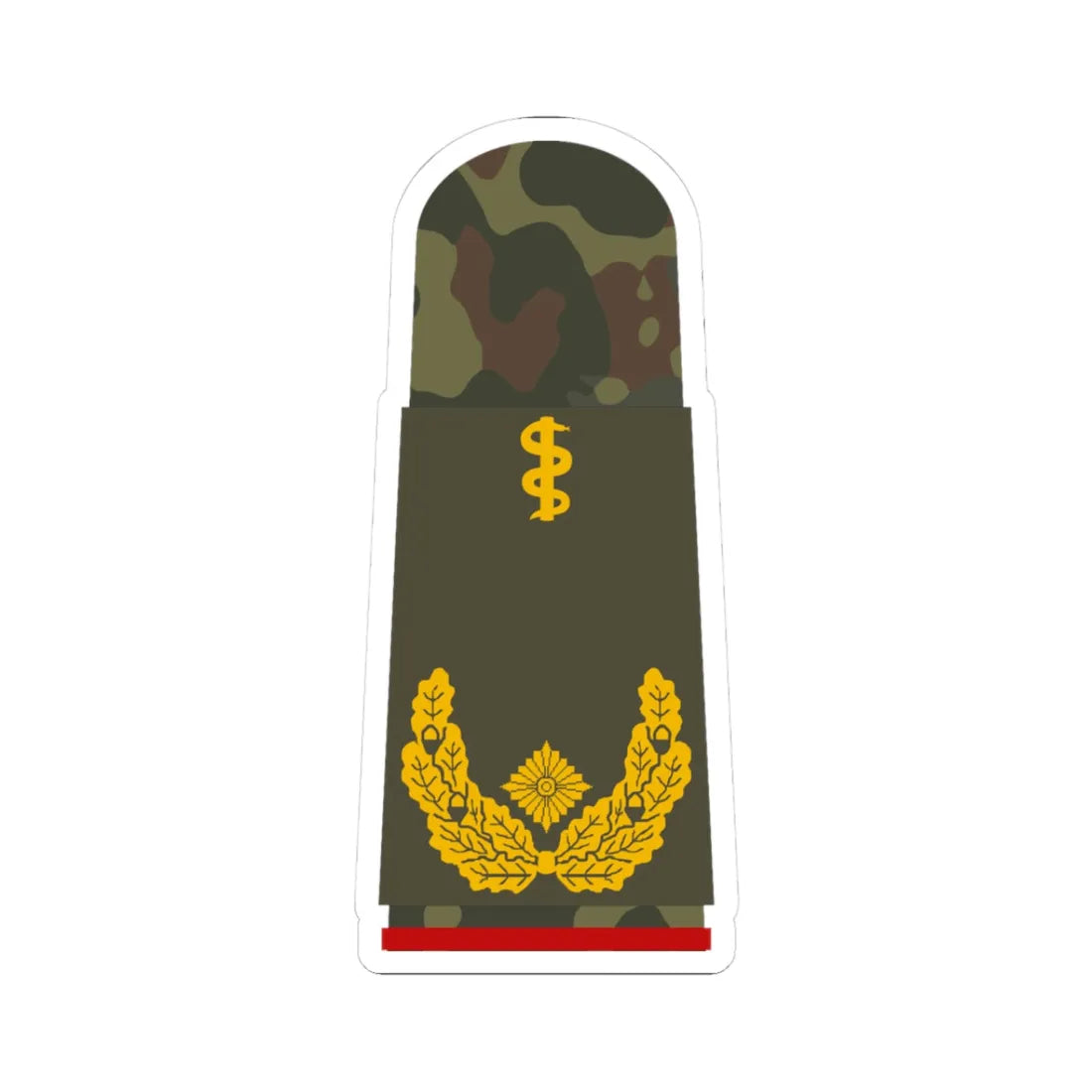 HA OS5 61b Generalarzt HMx R (Germany) (Military Rank) STICKER Vinyl Kiss-Cut Decal 3 Inch White - The Sticker Space