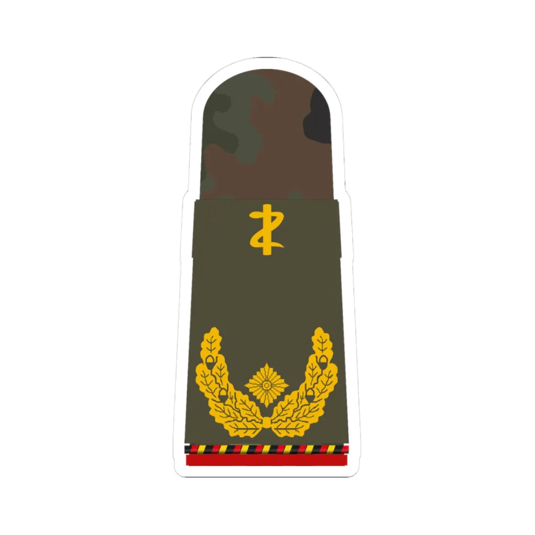 HA OS5 61c Generalarzt a.D. ZM L (Military Rank) STICKER Vinyl Kiss-Cut Decal 3 Inch White - The Sticker Space
