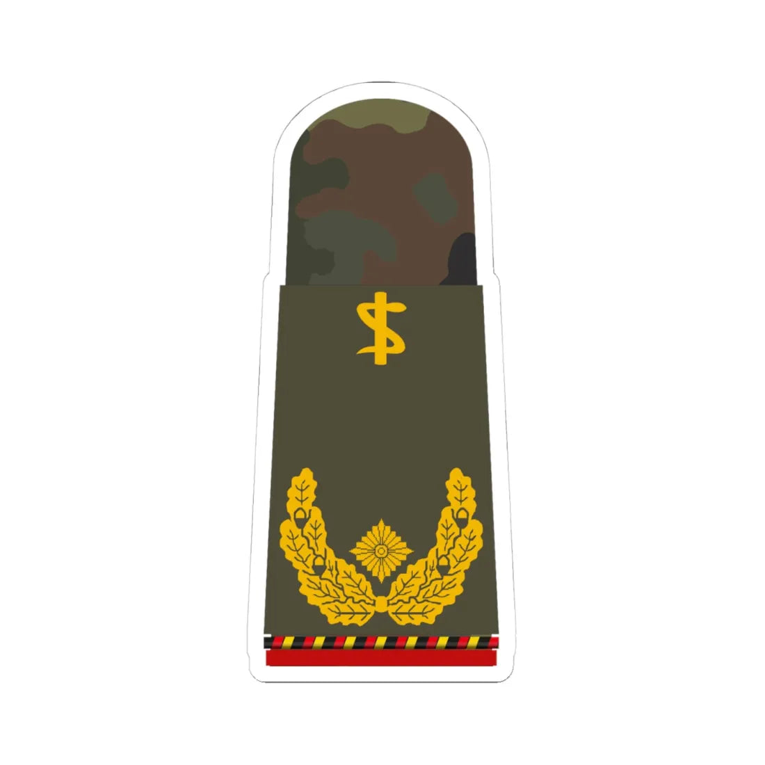 HA OS5 61c Generalarzt a.D. ZMx R (Germany) (Military Rank) STICKER Vinyl Kiss-Cut Decal 4 Inch White - The Sticker Space