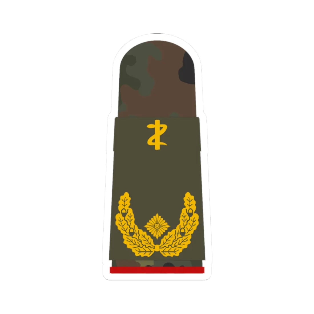 HA OS5 61c Generalarzt ZM L (Military Rank) STICKER Vinyl Kiss-Cut Decal 2 Inch White - The Sticker Space