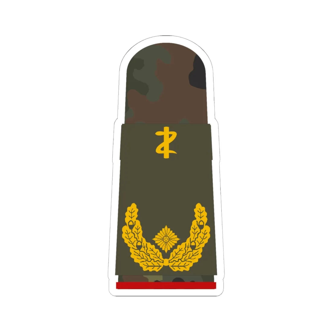 HA OS5 61c Generalarzt ZM L (Military Rank) STICKER Vinyl Kiss-Cut Decal 6 Inch White - The Sticker Space