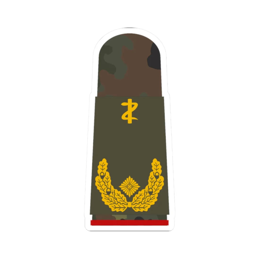 HA OS5 61c Generalarzt ZMx L (Military Rank) STICKER Vinyl Kiss-Cut Decal 2 Inch White - The Sticker Space
