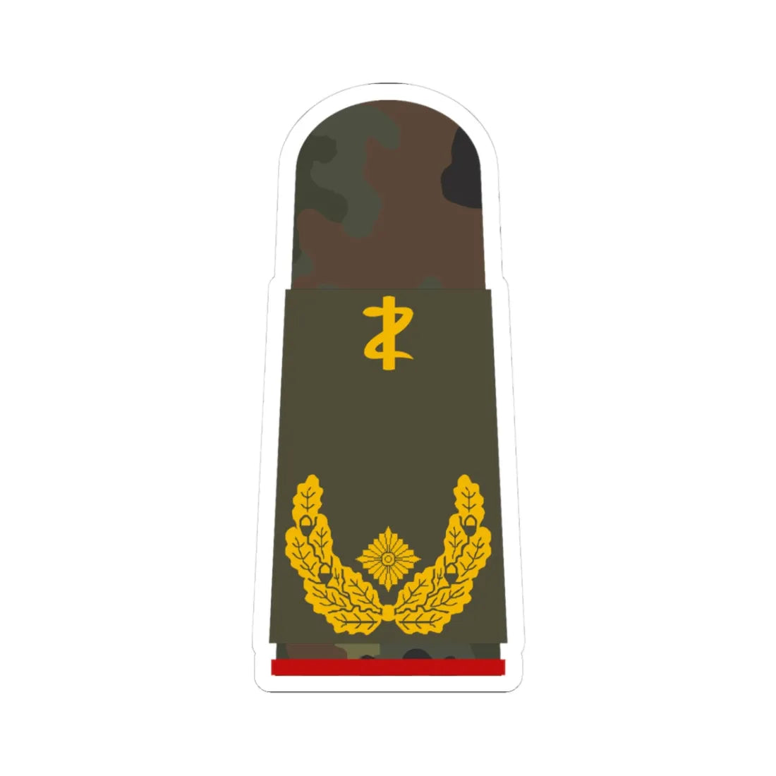 HA OS5 61c Generalarzt ZMx L (Military Rank) STICKER Vinyl Kiss-Cut Decal 3 Inch White - The Sticker Space