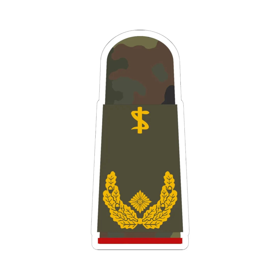 HA OS5 61c Generalarzt ZMx R (Military Rank) STICKER Vinyl Kiss-Cut Decal 6 Inch White - The Sticker Space