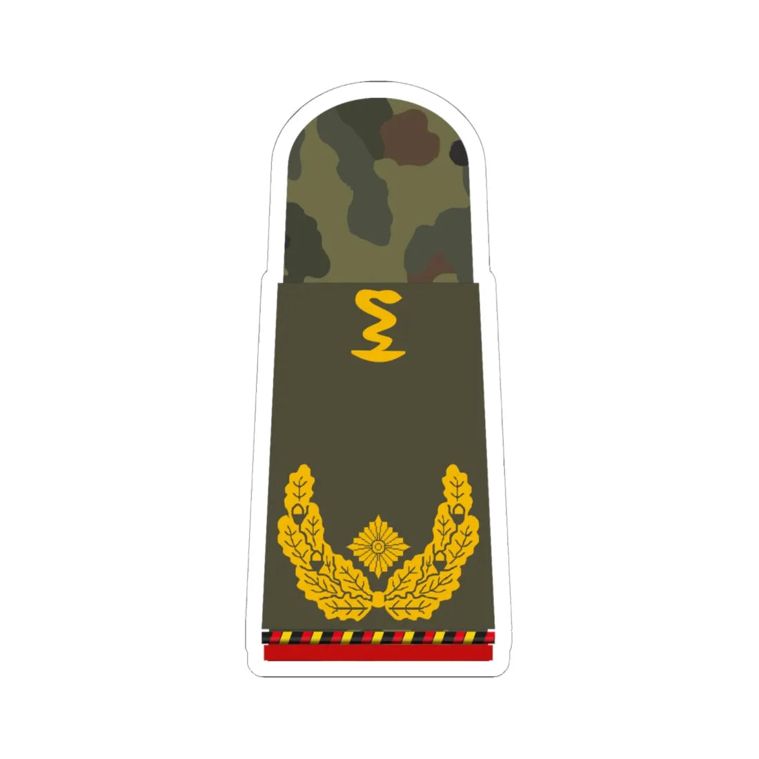 HA OS5 61d Generalapotheker a.D. PHx R (Military Rank) STICKER Vinyl Kiss-Cut Decal 6 Inch White - The Sticker Space