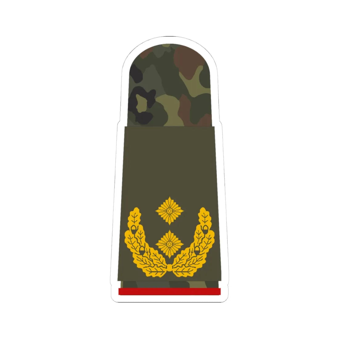 HA OS5 62 Generalmajor (Germany) (Military Rank) STICKER Vinyl Kiss-Cut Decal 4 Inch White - The Sticker Space