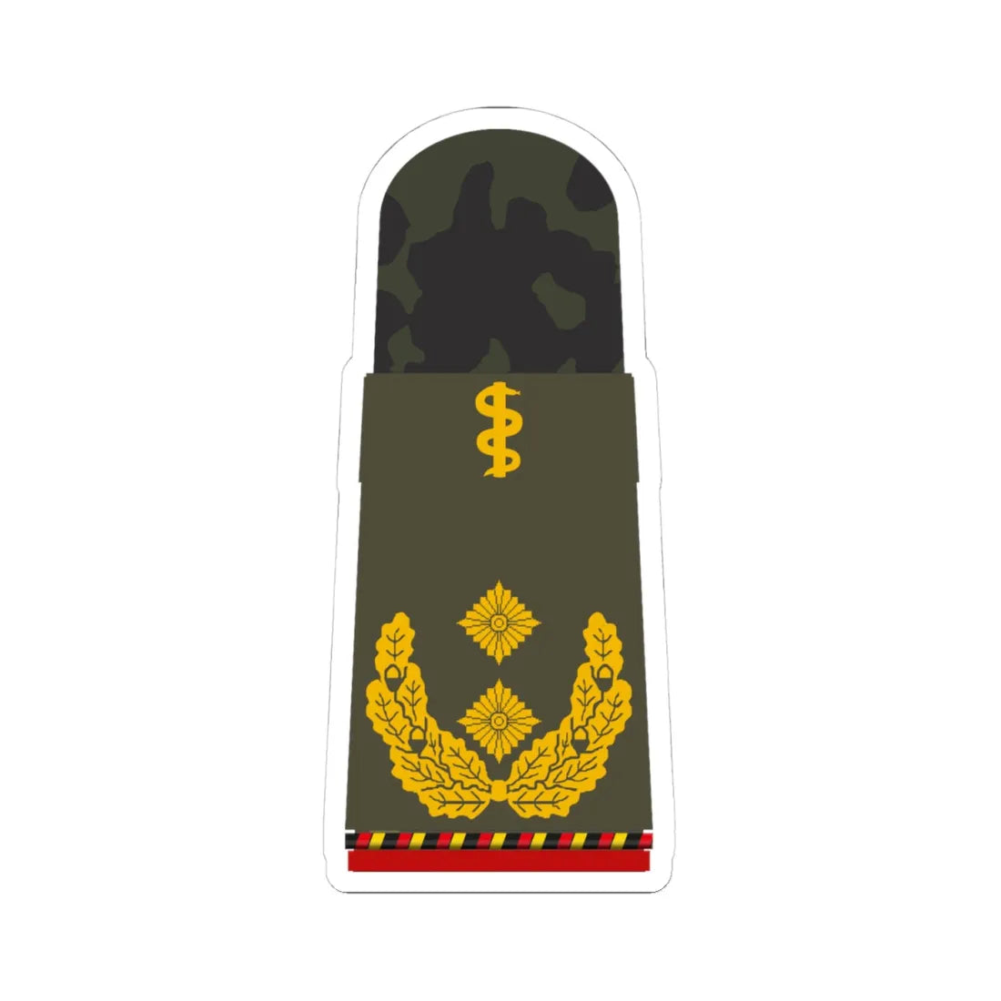 HA OS5 62b Generalstabsarzt a.D. HM R (Military Rank) STICKER Vinyl Kiss-Cut Decal 4 Inch White - The Sticker Space